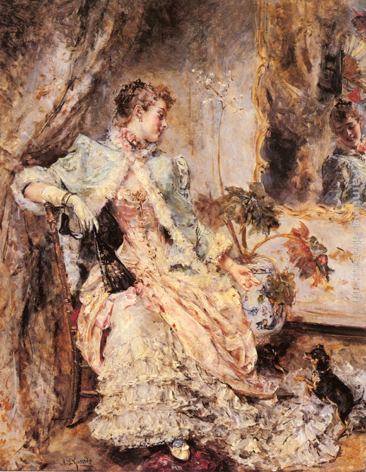 An Elegant Lady with her Dog